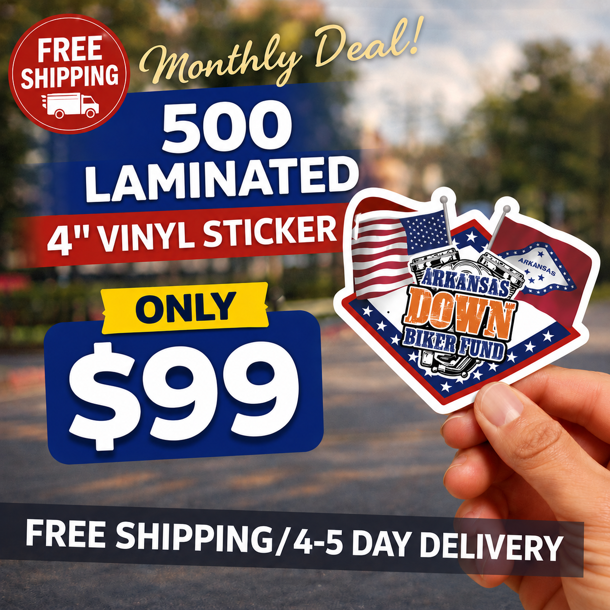 500 4" Custom Vinyl Stickers