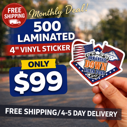 500 4" Custom Vinyl Stickers