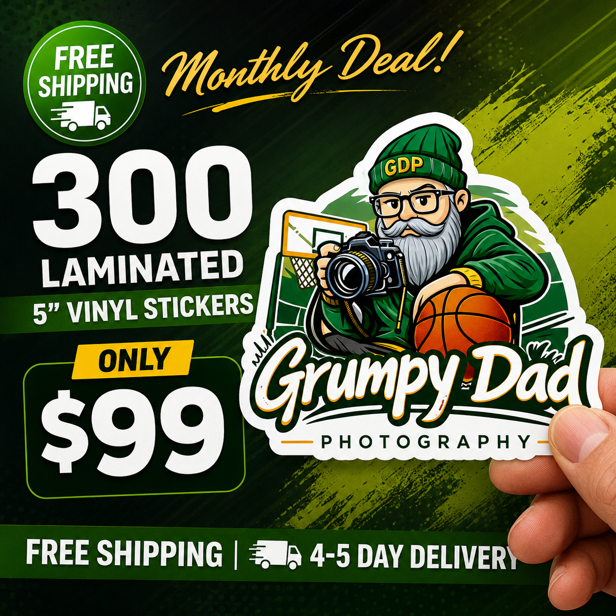 300 5" Custom Vinyl Stickers