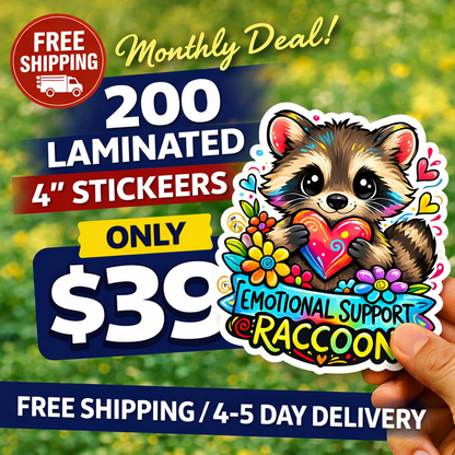 200 4" Custom Vinyl Stickers
