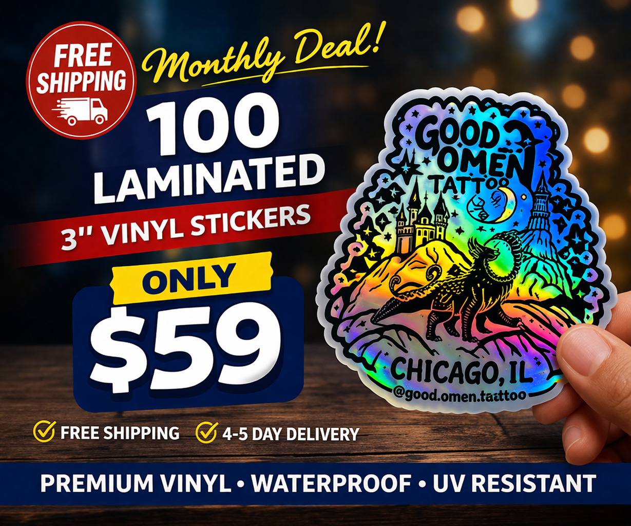 100 3" Custom Holographic Stickers