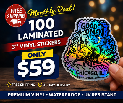 100 3" Custom Holographic Stickers