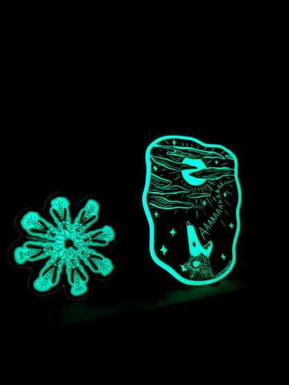 200 3" Custom Glow In The Dark Stickers
